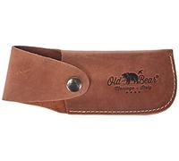 Old Bear Belt Case with Press Stud Leather Brown Large 16 cm