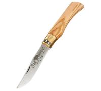 Old Bear | Italian Olive Folding Knife | Stainless Steel | Wood Knife XS