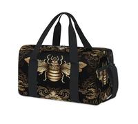 Old Bee Ethnic Flower Sport Duffel Bags for Kids Girls Boys Women Men Overnight Weekender Travel Bag Tote Carry Gym Casual Duffel Bags
