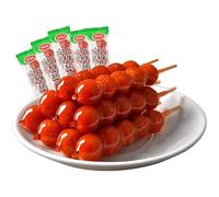 Old Beijing rock sugar gourd skewers,Sweet and sour Hawthorn delicious small snacks,leisure food,sugar gourd snacks,nostalgic snacks,Chinese snacks,hawthorn fruit snacks (10bags)