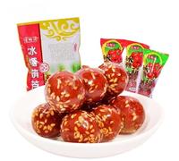 Old Beijing specialty Bingtanghulu, instant hawthorn on sticks string 500g, instant hawthorn cake, preserved fruit, sweet and sour hawthorn balls, fruit snacks, hawthorn sugar (Sesame flavor,2 bags)