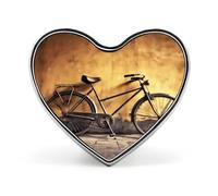 Old Bicycle Button Pin Design Your Own Personalized Pin Cute Button Badge Exquisite Heart Badge Fashion Brooch Metal Decorative Lapel Pins for Hat Clothes Backpack