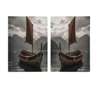 Old Boat Passport Holder Personalized Passport Wallet for Women Men Travel Document Organizer Holder