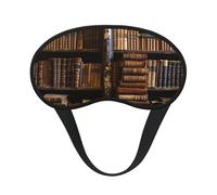 Old Books in Library Sleep Mask for Side Sleeper, Blackout Sleep Eye Mask Comfortable Blindfold Eyeshade Soft Breathable Sleeping Mask with Elastic Strap Silk Eye Covers for Travel