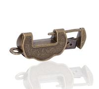Old Box Lock,Retro Design Box Lock,Brass Cabinet Door Latch Vintage Compact Unique Appearance Antique Chinese Lock Jewelry Box Decoration with Key Retro Padlock for Wooden Box