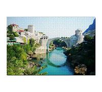 Old Bridge Mostar Bosnia Jigsaw Puzzle 100 Piece Game Artwork Travel Souvenir 45.5x35.5CM