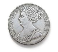 Old British Coins, 1707 Anne Silver Crown, UK Antique Coin Set, UK Old Coins for Collectors, Great Britain Ancient Coin Collection, Vintage European Souvenirs