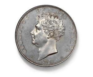 Old British Coins, 1826 George IV Silver Half Crown, Great Britain Antique Coin Set, UK Old Coins for Collectors, Historical Ancient Coin Collection, Vintage Souvenirs