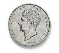 Old British Coins, 1828 George IV Silver Half Crown, Great Britain Antique Coin Set, UK Old Coins for Collectors, Historical Ancient Coin Collection, Vintage Souvenirs