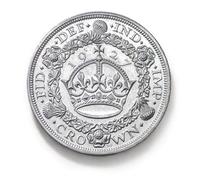 Old British Coins, 1927 George V Wreath Silver Crown, Great Britain Antique Coin Set, UK Old Coins for Collectors, Vintage Ancient Coin Collection, Historical Souvenirs