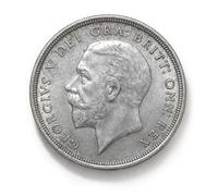Old British Coins, 1928 George V Silver Crown Coin, Great Britain Antique Coin, UK Old Coins for Collectors, Vintage Ancient Coin Collection