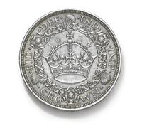 Old British Coins, 1929 George V Wreath Silver Crown, Great Britain Antique Coin Set, UK Old Coins for Collectors, Vintage Ancient Coin Collection, Historical Souvenirs
