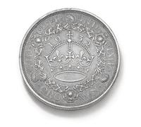 Old British Coins, 1932 George V Wreath Silver Crown, Great Britain Antique Coin Set, UK Old Coins for Collectors, Vintage Ancient Coin Collection, Historical Souvenirs