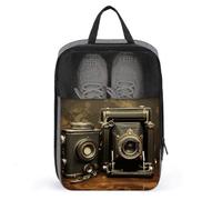 Old Camera Shoe Bags Foldable Breathable Portable Shoe Puches Organizer Stylish Expandable Packing Travel Shoes Bags for Sneakers Gym Luggage Closet