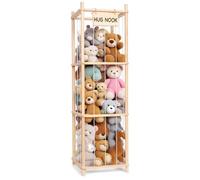 Old Canal Stuffed Animal Storage Organizer, Wooden Plushies Storage, Space Save Toy Storage Organizer, Stuffed Animals Zoo Holder for Playroom, Bedroom Home Decor