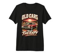 Old Cars are My Therapy Retro Classic Muscle Car Premium T-Shirt