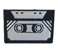 Old Cassette Black and White 80s 90s Music Iron Sew on Embroidered Patch