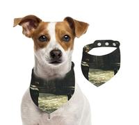 old castle Double Sided Dog Bandanas - Cotton Reversible Pet Scarf for Small Large Dogs - Unique Print Puppy Accessories