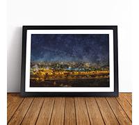 Old City In Jerusalem Israel Painting | Framed Wall Art Print | Modern Home Decor Picture | Ready to Hang Artwork for Living Room, Bedroom, Kitchen or Office | Multiple Sizes