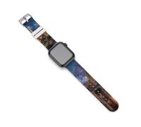 Old City Jerusalem Night Israel Watch Bands Silicone Replacement Straps | ,Compatible with Apple Watch,Watch Strap,Waterproof,Sport Bands,for Men Women