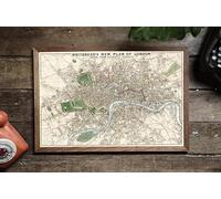 Old City Map | LONDON UK Framed Poster Print Wall Art Image Home Decor Artworks Framed Poster Different Sizes and Colours