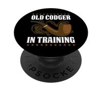 Old Codger In Training Funny Pipe Smoker Saying PopSockets Adhesive PopGrip