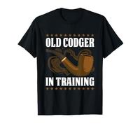 Old Codger in Training Funny Pipe Smoker Saying T-Shirt