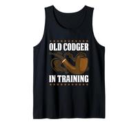 Old Codger in Training Funny Pipe Smoker Saying Tank Top
