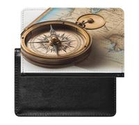 Old Compass Passport Holder with Card Slots Portable Passport Cover Compact Waterproof Passports Protector