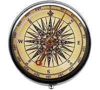 Old Compass Pill Box Vintage Compass Candy Box Steampunk Retro Nautical Candy Box