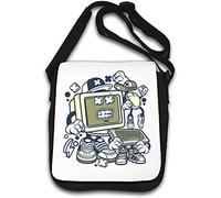 Old Computer Retro Personal Computers Hip Hop Art Shoulder Bag White