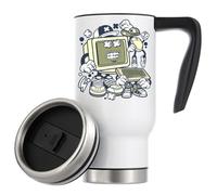 Old Computer Retro Personal Computers Hip Hop Art Vacuum Insulated Thermal Travel Coffee Mug 480ml White