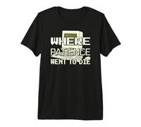 Old Computer Where Patience Went to Die Funny Techie Premium T-Shirt