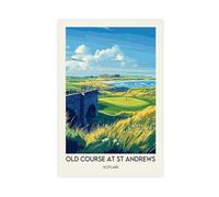Old Course at St Andrews Canvas Poster Bedroom Decor Landscape Office Room Decor Gift 24x36inch(60x90cm)