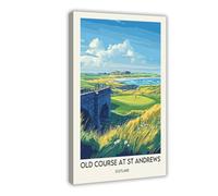 Old Course at St Andrews Canvas Poster Wall Art Decor Print Picture Paintings for Living Room Bedroom Decoration 12x18inch(30x45cm)