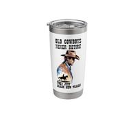 Old Cowboys Never Retire Blaze New Trails Stainless Steel Insulated Tumbler
