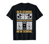 Old DJ School VS New School Funny DJ Disc Jockey Music T-Shirt