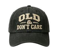Old & Don't Care Baseball Caps | Vintage Distressed Baseball Cap | Old & Don't Care Fashionable Dad Cap Headwear | Adjustable Embroidery Baseballs Hats Accessories for Women, Men Black