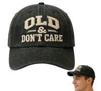 Old & Don't Care Classic Dad Hat - Vintage Distressed & Funny Embroidered Baseball Cap | Adjustable Retro Unisex Cap For Men Women | Breathable With Ventilation Holes, For Outdoor Activities Travel