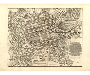 Old Edinburgh Map | Plan of the City of Edinburgh, Scotland | 1820 | Vintage Scottish Print | Old Map Wall Decor | Edinburgh Map | Wall Map (200gsm Silk, 32 x 24in)