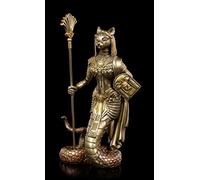 Old Egyptian Figurine Cat Goddess Bastet with Snake Body Bronzed Goddess Figurine Decorative Item Height 27 cm