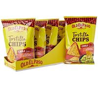 Old El Paso Gluten Free Crunchy Chilli Tortilla Chips 185g (Pack of 5)
