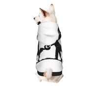 Old Elephant and Young Elephant Small Dog Hoodie Cute Printed Pet Sweater with Hood for Small Breed Dogs, Lightweight Comfortable