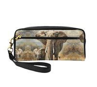 Old Elephant and Young Elephant Women Travel Makeup Pouch Makeup Bag for Purse Portable Toiletry Bag Accessories Organizer