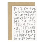 Old English Co. Anniversary Words Card - A6, Perfect for Newly Weds, Son, Daughter In Law, Couples, Parents, Boyfriend, Girlfriend, Partnership, Husband, Wife or Friends | Envelope Included