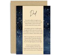 Old English Co. Birthday Card for Dad - Star Traditional Card with Unique Poem Inside