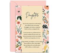 Old English Co. Birthday Card for Daughter - Female Birthday Card for Her - Daughter Poem - Floral Traditional Card - Unique Poem Birthday Card for Women - Contemporary | Blank Inside with Envelope