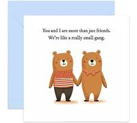 Old English Co. Birthday Card For Her - Best Friend Birthday Card Gift - 'Small Gang' Cute Bear Birthday Card for Women - Sweet Quote Card for Mum, Sister, Bestie | Blank Inside