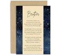 Old English Co. Birthday Card for Him - Star Traditional Poem Card for Men - Blank Inside Envelope
