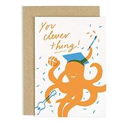 Old English Co. Clever Thing Card | Motivational Card for Exam, A-Level, GCSE, Graduation, Results Day, University, New Job, Gap Year, Travelling Going to Uni For Men & Women | Blank with Envelope